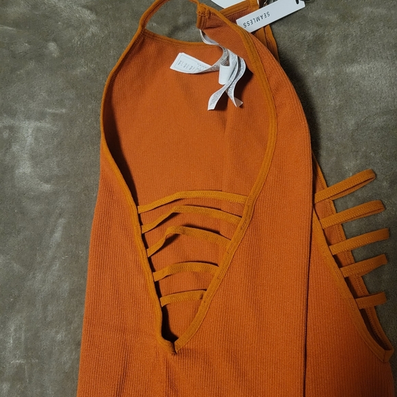 Forever 21 rust cutout bodysuit - Picture 2 of 4